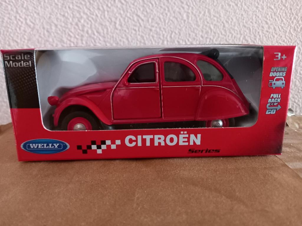 Welly CITROEN 2CV (CONVERTIBLE) 1:34-1:39, Ophalen of Verzenden, Nieuw, Auto