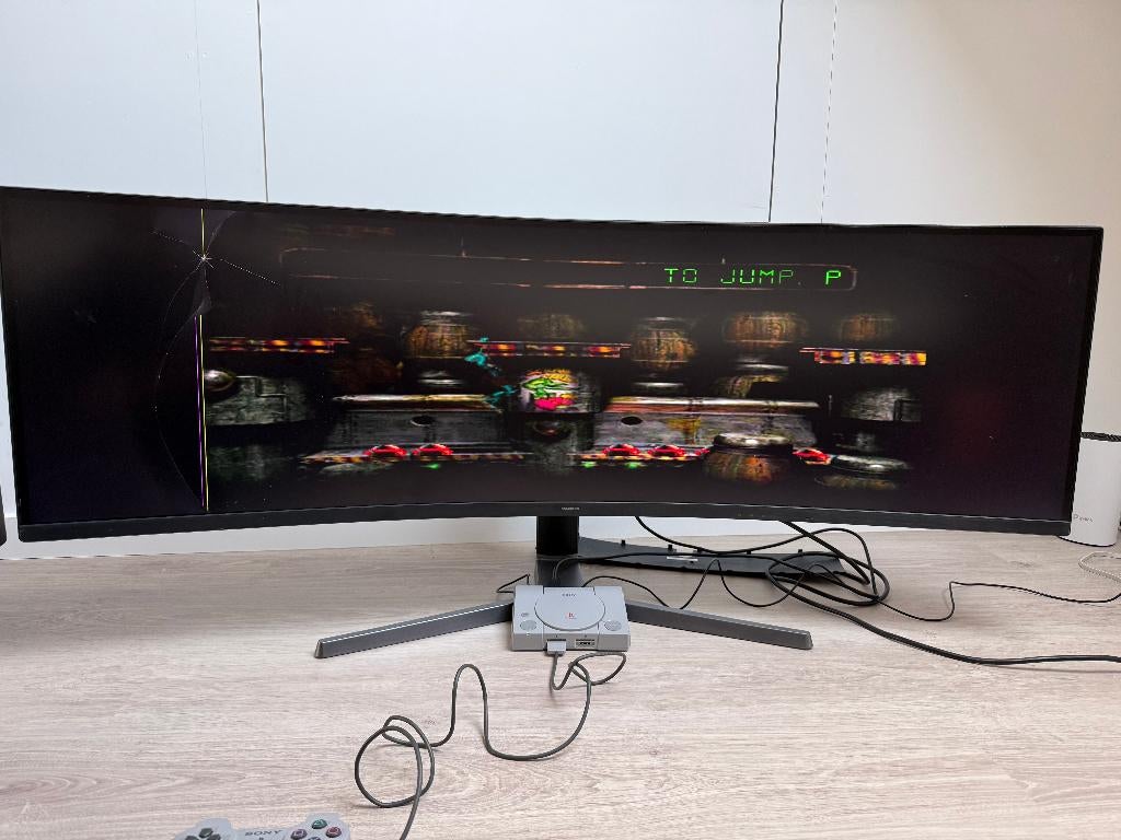 Monitor Samung LC49RG90SSPXEN, Gebruikt, 3 tot 5 ms, 101 t/m 150 Hz, Kantelbaar