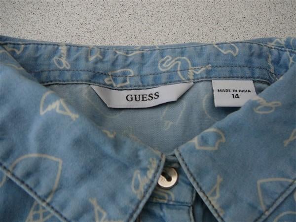 Mooi bloesje Guess 164, Kinderen en Baby's, Kinderkleding | Maat 164, Ophalen, Gebruikt, Meisje, Overhemd of Blouse
