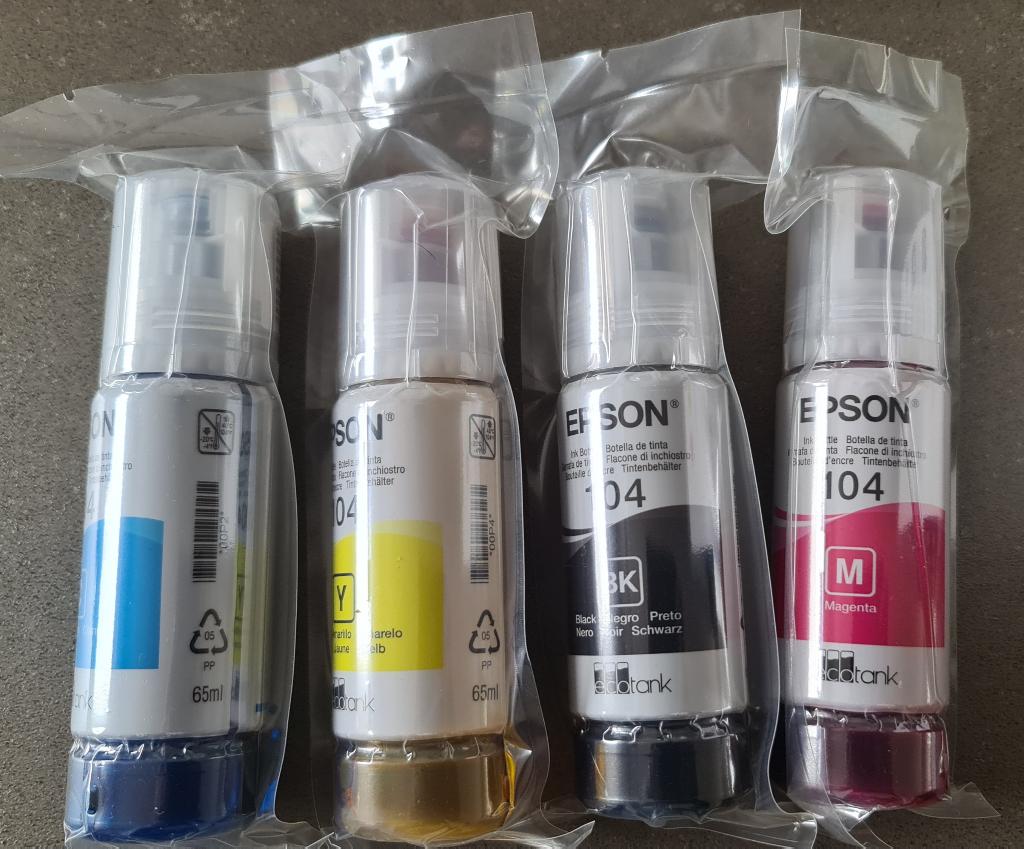 4 Cartouches encre EPSON 104, Informatique & Logiciels, Fournitures d'imprimante, Enlèvement ou Envoi, Neuf, Cartridge, Epson