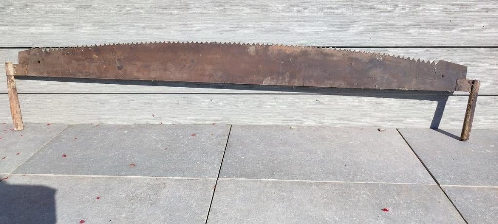 Oude wagenmakerszaag, Ophalen, Gebruikt, Handzaag