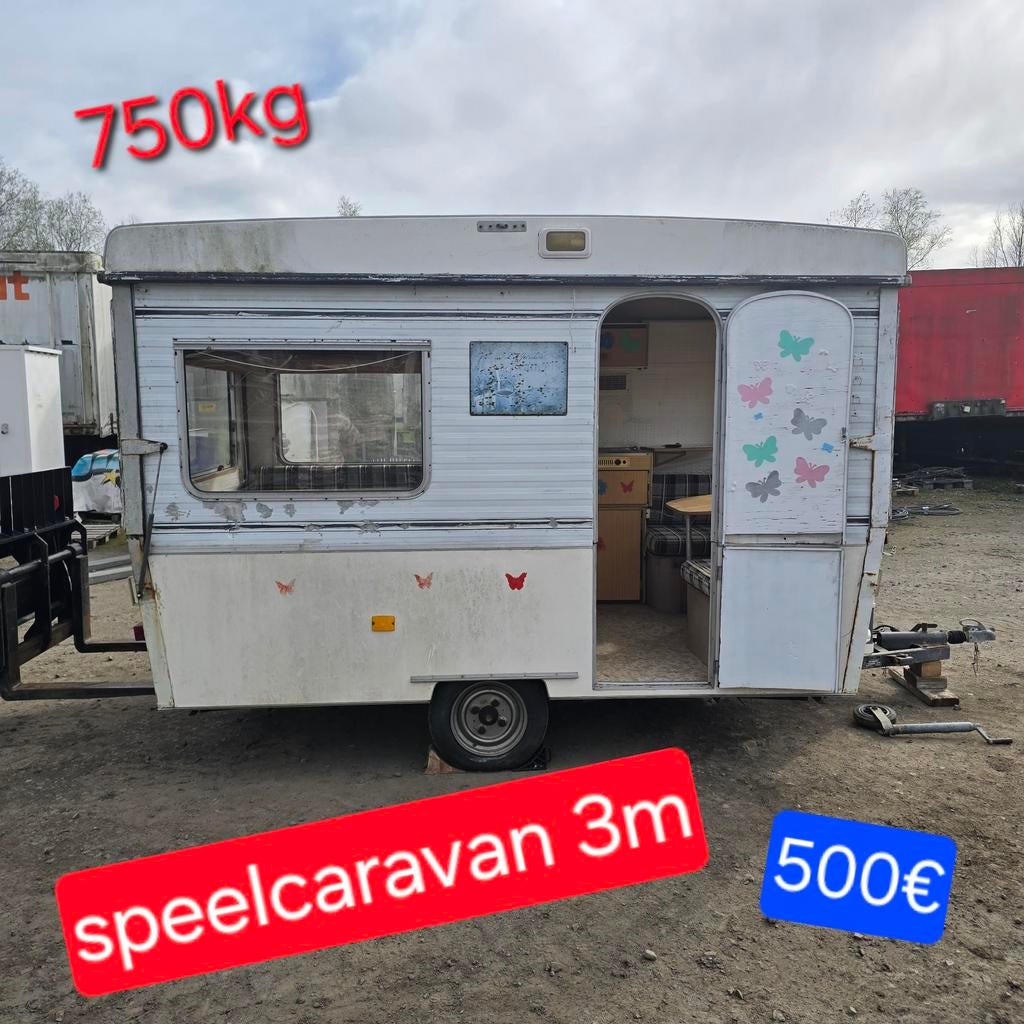 Caravane de 750 kg, chantier naval, food truck, roulotte, ab, Caravanes & Camping, Enlèvement