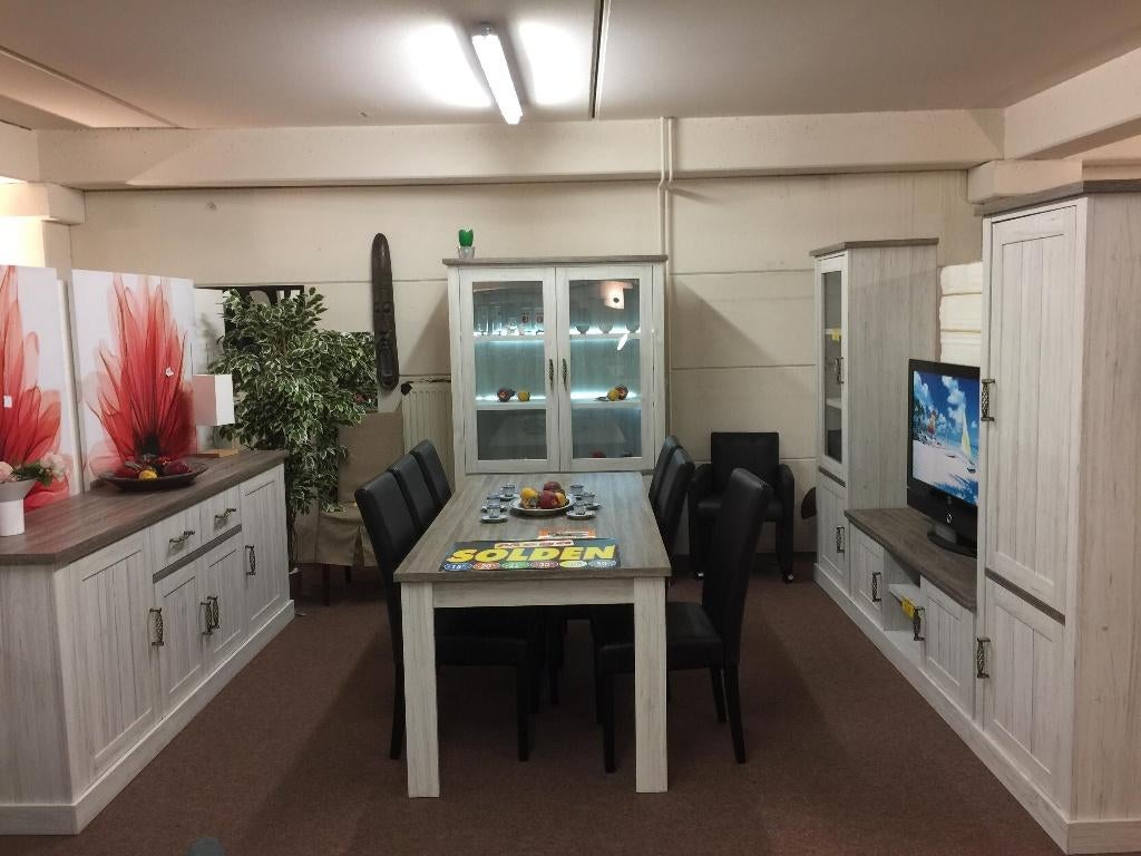 Eetkamerset, Huis en Inrichting, Tafels | Eettafels, Zo goed als nieuw, 100 tot 150 cm, 150 tot 200 cm, Vijf personen of meer