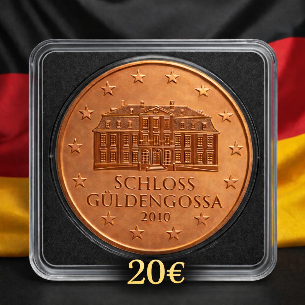 1 oz koper munt in capsule Schloss Güldengossa, Ophalen of Verzenden, Koper