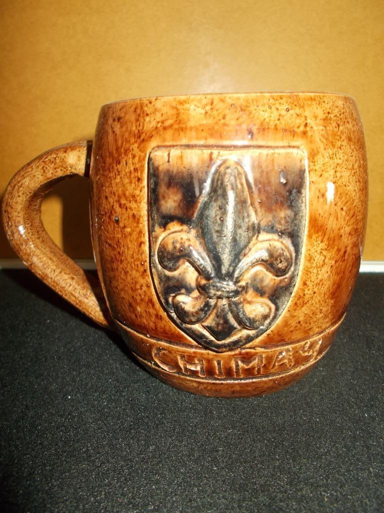 Trappist CHIMAY - oude aardewerk bierpot 50cl - bruin - 8, Verzamelen, Ophalen of Verzenden, Gebruikt, Pul(len), Overige merken