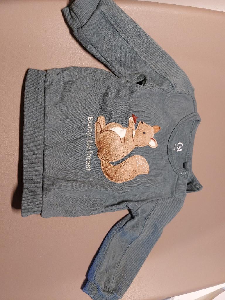 Trui eekhoorn, Kinderen en Baby's, Babykleding | Maat 62, C&A, Ophalen of Verzenden, Zo goed als nieuw, Truitje of Vestje