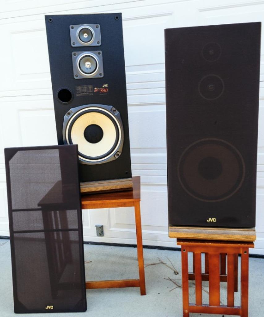 Luidsprekers JVC SP-330 (paar), Audio, Tv en Foto, Luidsprekerboxen, Gebruikt, 120 watt of meer, JVC, Ophalen