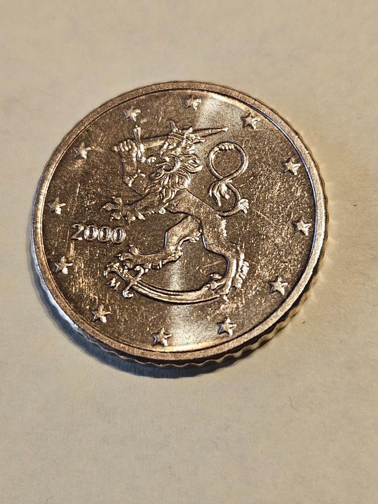 50 Eurocent Finland 2000, Ophalen, Finland, 50 cent, Losse munt