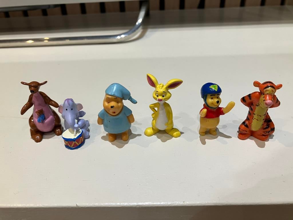 Set 6 personnages winnie the pooh disney, Ophalen of Verzenden, Zo goed als nieuw