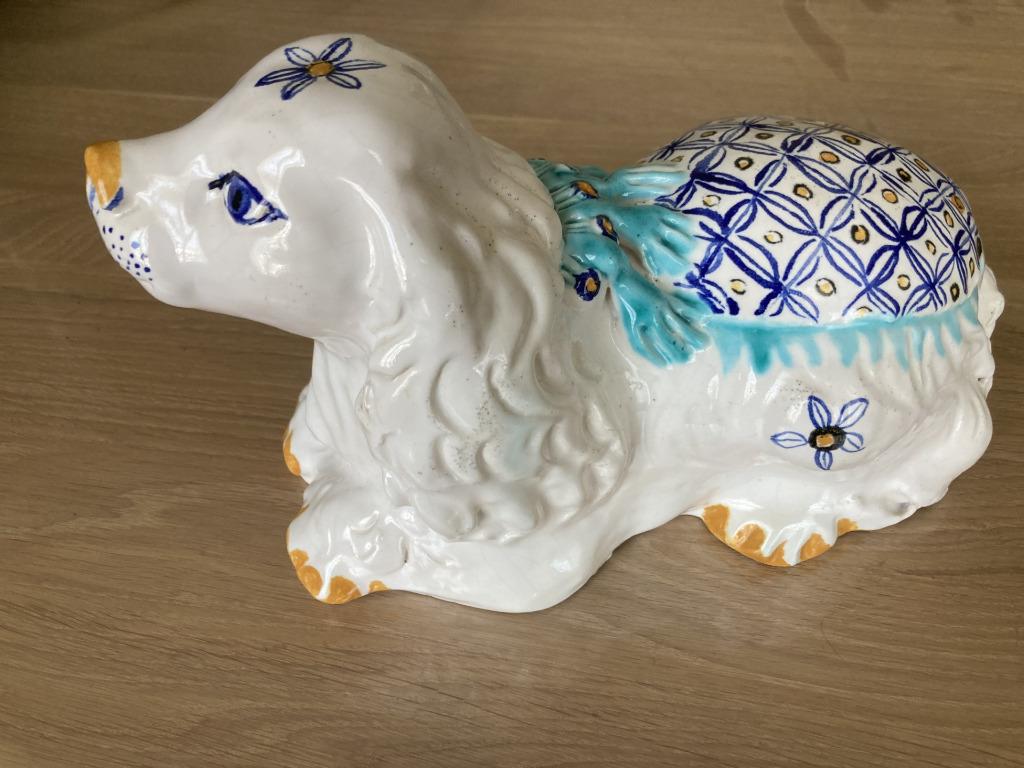 Chien en céramique Odette Lepeltier, Antiquités & Art, Enlèvement