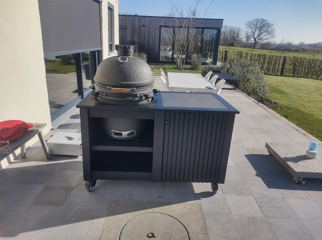 buitenkeuken/bbq tafel voor jou kamado, Houtskool, Nieuw, Ophalen of Verzenden, Houtslagers