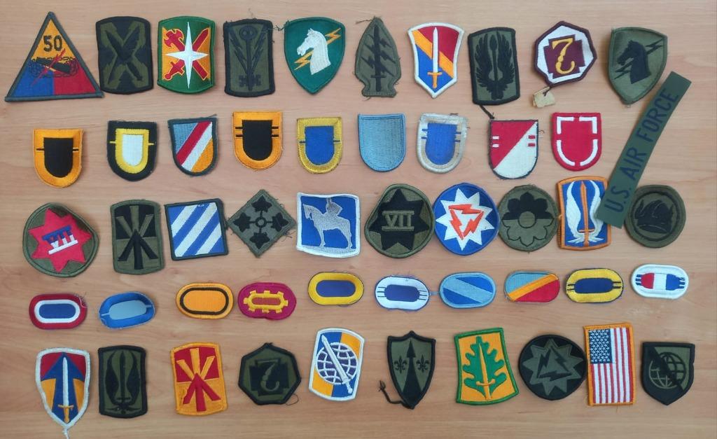 50 US ARMY Patches Airborne Special Forces Insignes (LOT4), Verzamelen, Militaria | Algemeen, Landmacht, Embleem of Badge, Ophalen of Verzenden
