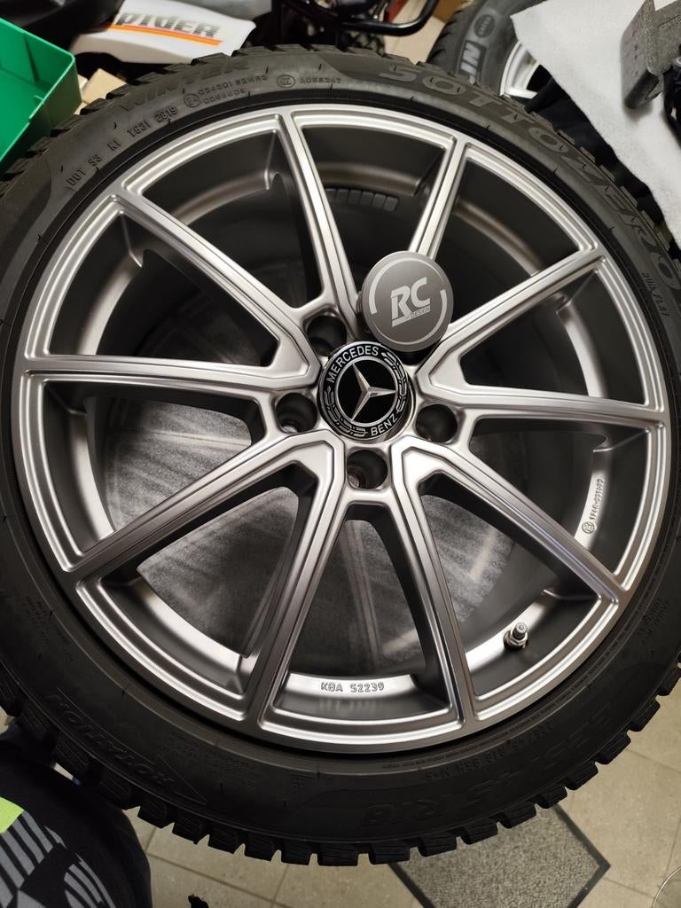 4 Jantes hiver Rc design neuves + pneu hiver Pirelli neufs !, Autos : Pièces & Accessoires, Enlèvement, Pneu(s)