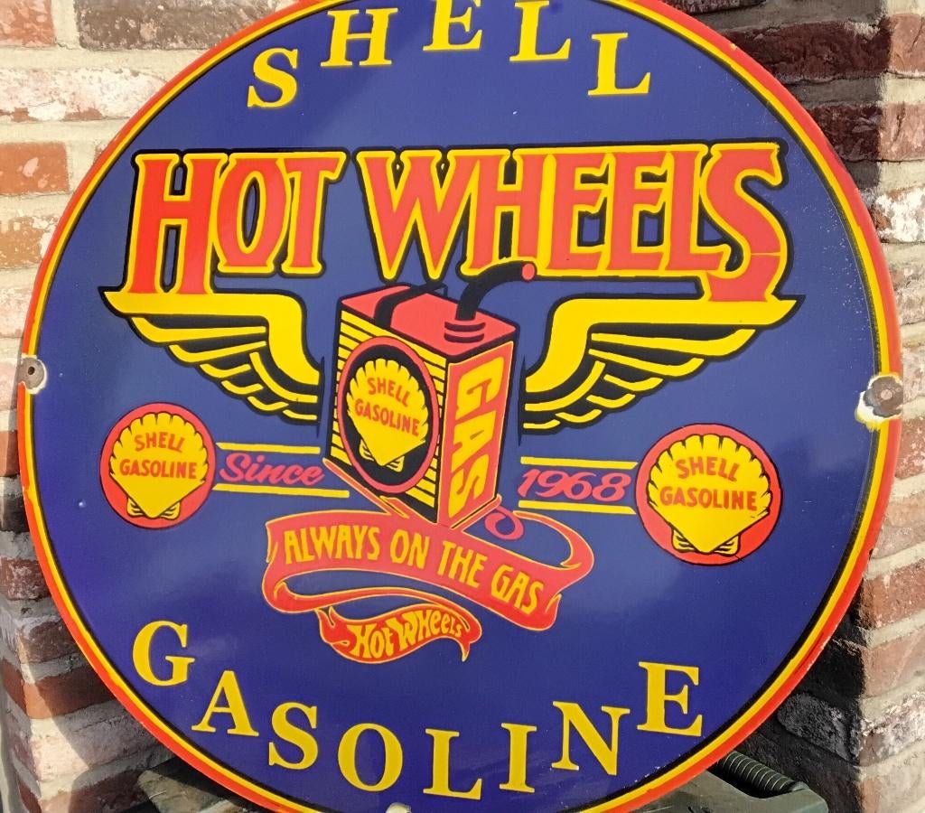 plaque émaillée shell, Enlèvement ou Envoi