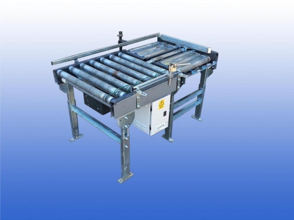 Rollenbaanbocht haakse overzetter transportband lopende band, Ophalen of Verzenden, Gebruikt