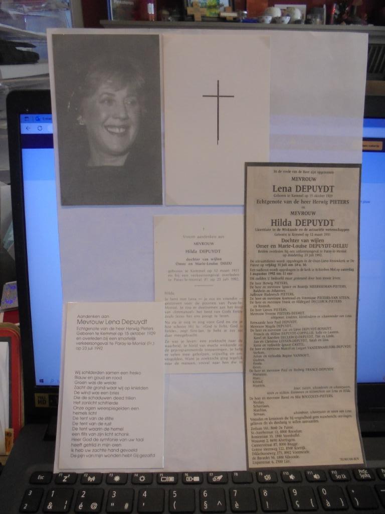 overleden bij een smartelijk ongeval, Enlèvement ou Envoi, Image pieuse