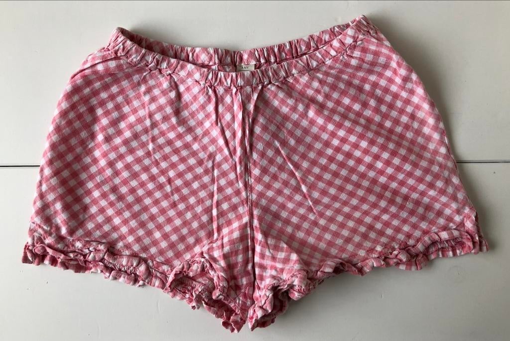 short meisjes roze wit geruit Okaïdi 8 j 128, Kinderen en Baby's, Kinderkleding | Maat 128, Gebruikt, Meisje, Broek, Ophalen of Verzenden