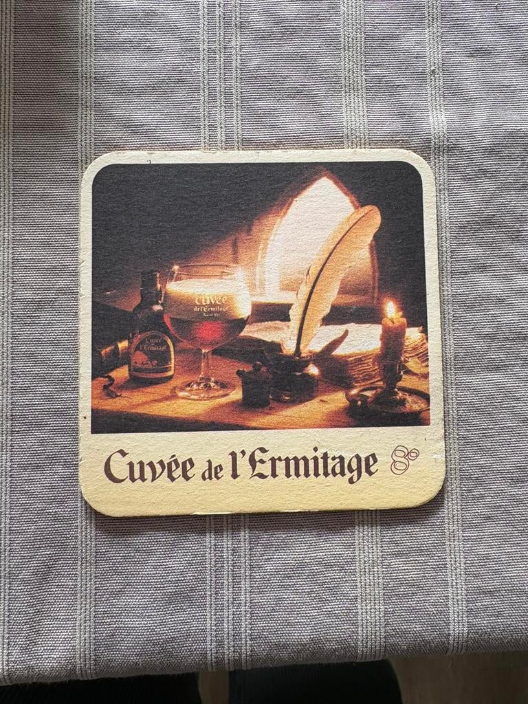 Ancien tapis à bière Cuvée de la Mermitage, Enlèvement ou Envoi, Utilisé, Sous-bock