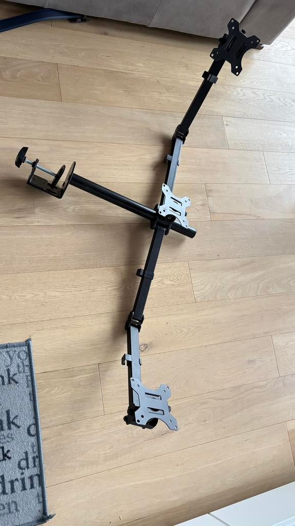 Bras 3 ecrans max 27’, Informatique & Logiciels, Moniteurs, Enlèvement, Utilisé