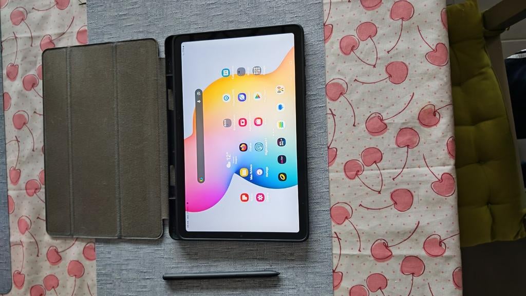 Tablette Samsung tab s6 lite avec stylet, housse boîte origi, Ophalen of Verzenden, Zo goed als nieuw