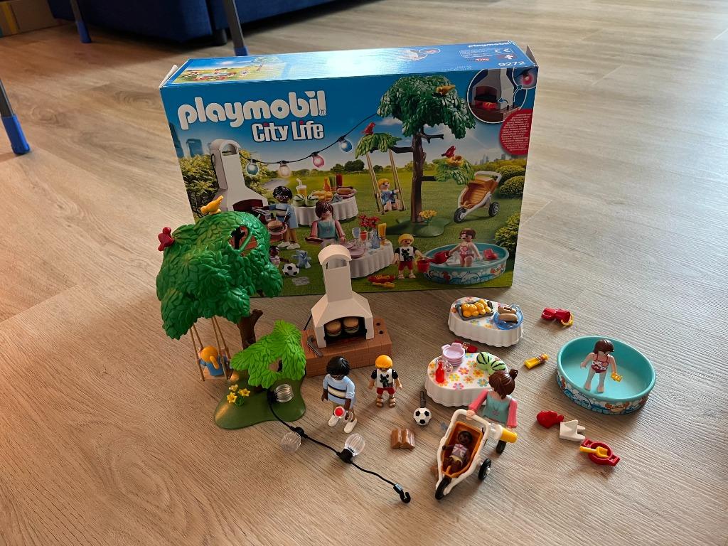 Playmobl 9272 City Life Familiefeest met barbecue, Ophalen of Verzenden, Zo goed als nieuw, Complete set