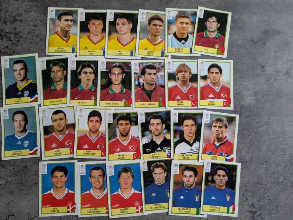 Autocollants de football Panini EURO 2000 édition totale 26x, Envoi, Comme neuf