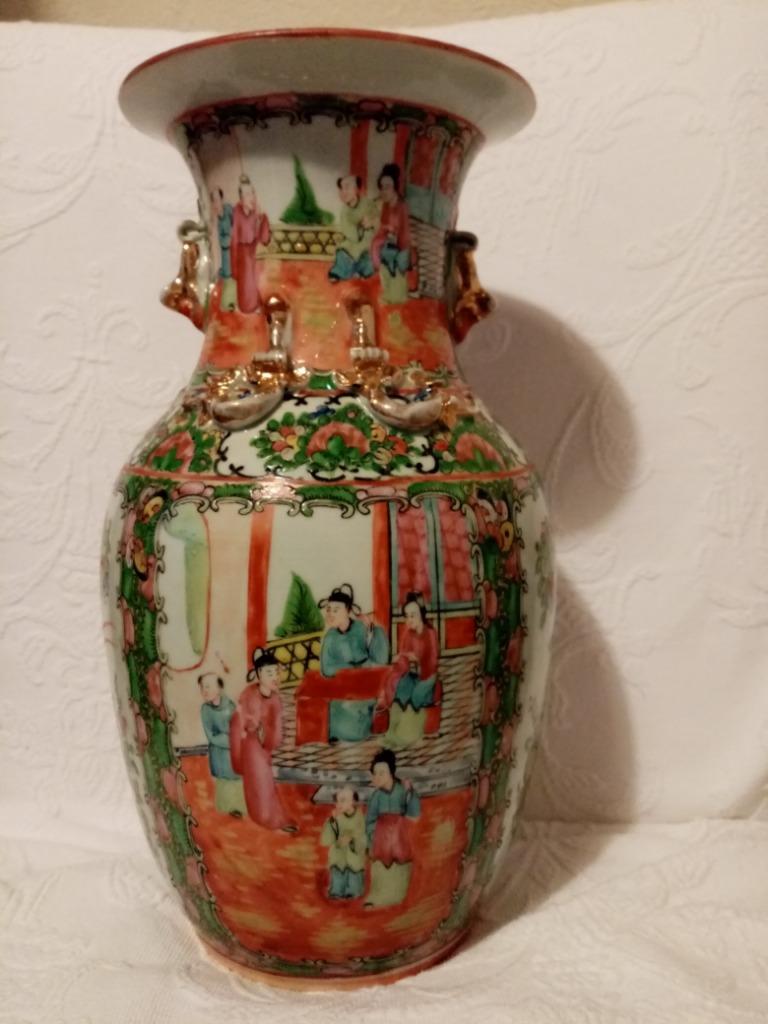 Canton Chinese porseleinen vaas uit de jaren 20 (34cm), Ophalen