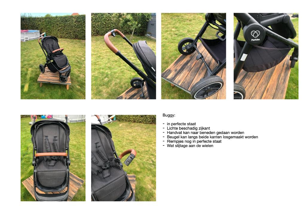 Kinderwagen  Pericles Crios + mand + maxi-cosi, Enlèvement, Utilisé, Autres marques, Couverture pieds