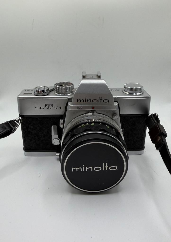 Minolta SRT 101 + lens, Ophalen of Verzenden, Zo goed als nieuw, Spiegelreflex, Minolta