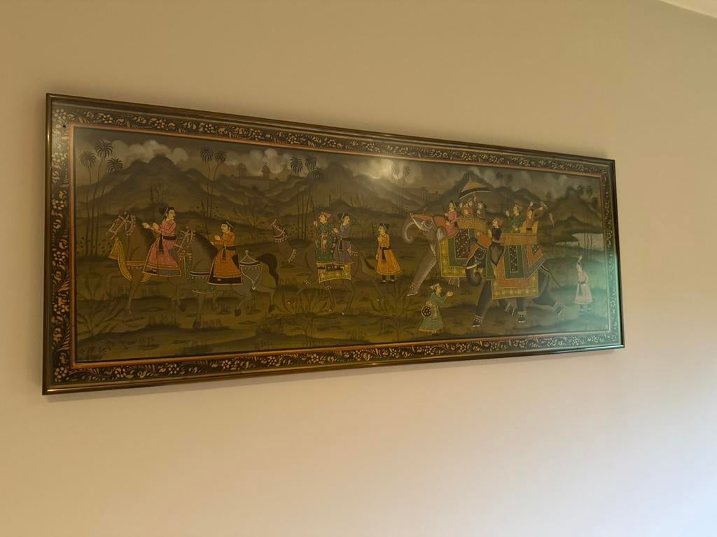 Oosters decoratief schilderij met processiescène - wandkunst, Ophalen