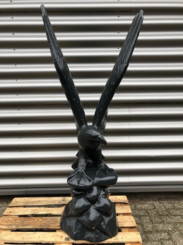Werkelijk facinerend massief gegoten adelaar, Tuin en Terras, Tuinbeelden, Dierenbeeld, Steen, Ophalen of Verzenden