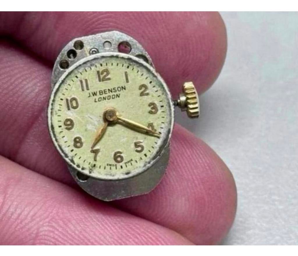 Vintage J W JW Benson - London Swiss Watch Horloge onderdeel, Ophalen of Verzenden, Gebruikt, Overige typen