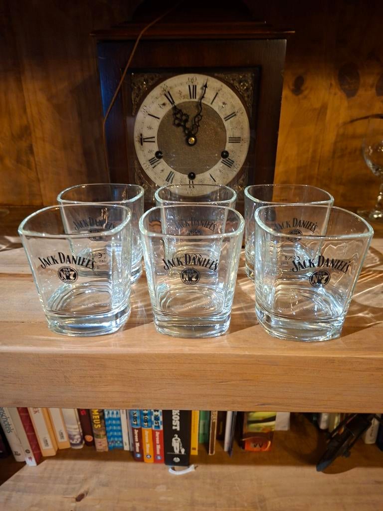 Whisky glazen Jack Daniels 6 stuks, Verzamelen, Ophalen, Gebruikt, Borrel- of Shotglas