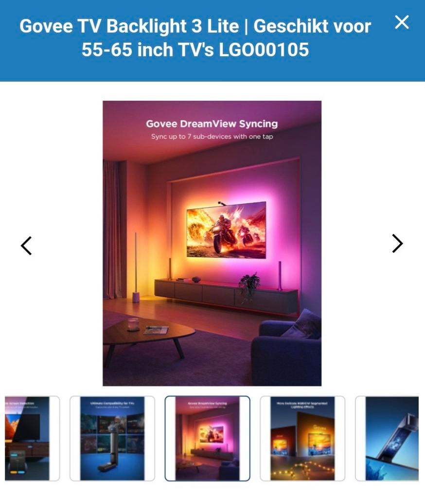 Govee tv backlight 3 lite, Ophalen