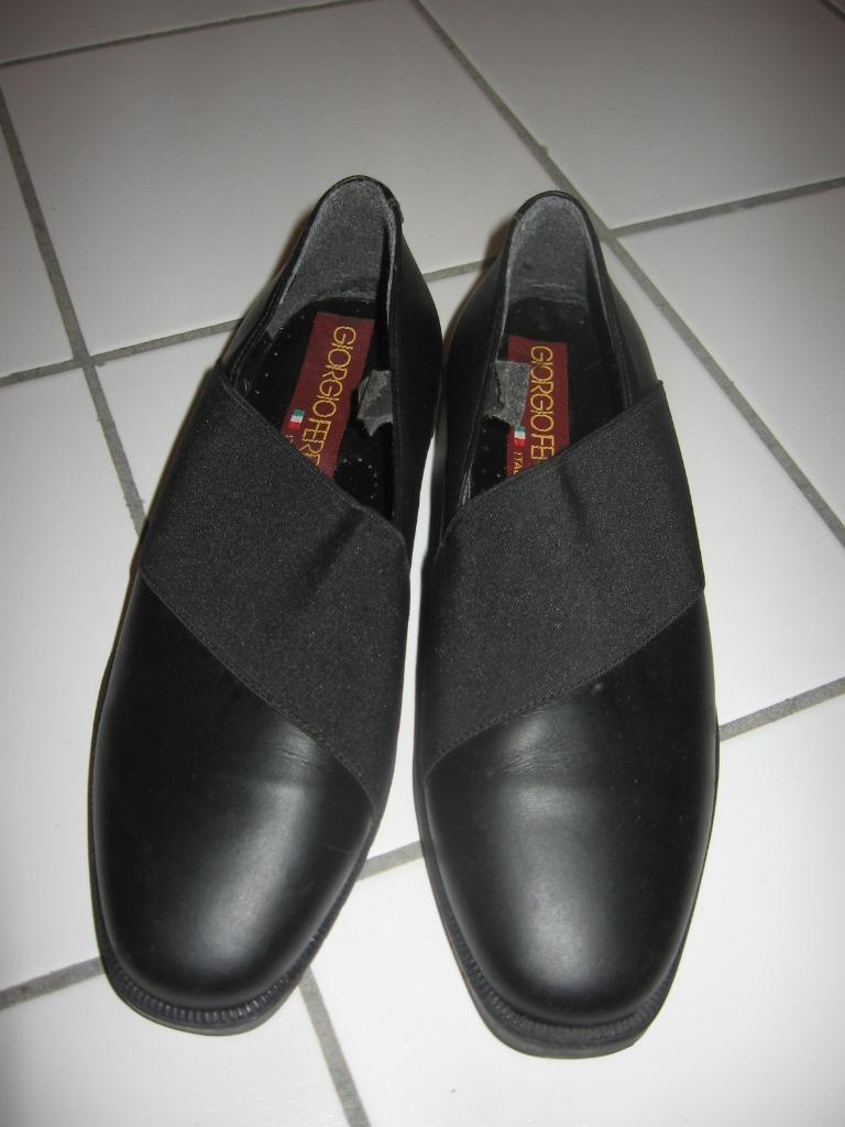 Giorgio Ferré, derby's zonder veters, leer en stof van twee, Meisje, Schoenen, Nieuw, Ophalen of Verzenden