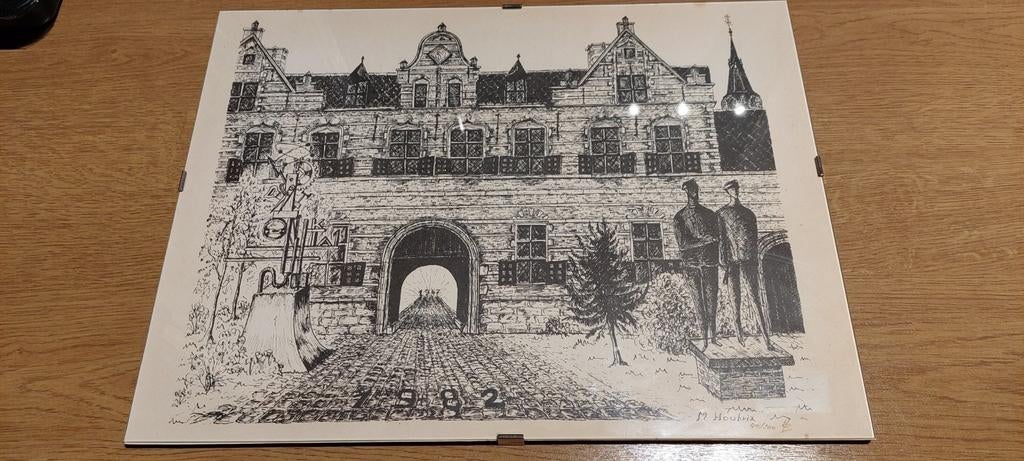Pentekening - Hasselt - M. Houbrix - 1982, Ophalen of Verzenden