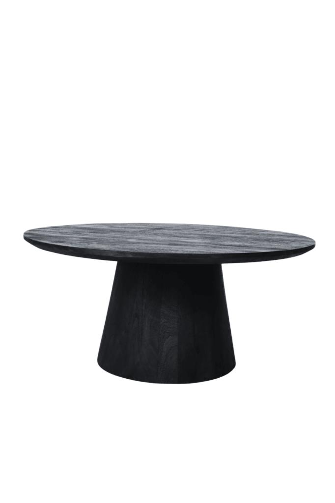 Ronde zwarte salontafel 80x80x40 of 60x60x45, Ophalen, Minder dan 50 cm, Rond, Nieuw