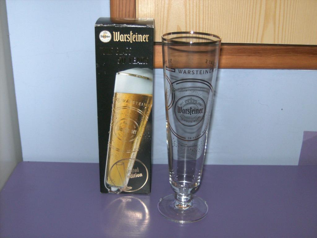 Warsteiner tulip glas. (limited edition), Ophalen of Verzenden, Zo goed als nieuw, Glas of Glazen, Overige merken