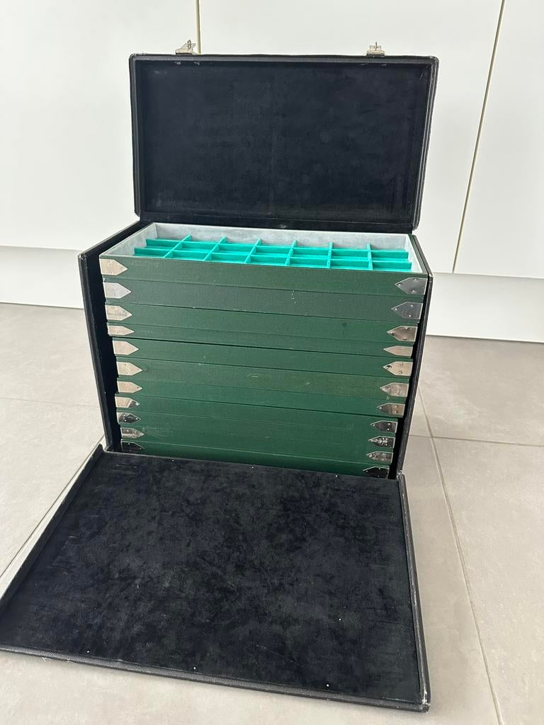 Vintage presentatiekoffer / verzamelkoffer jaren 70, Ophalen, Gebruikt