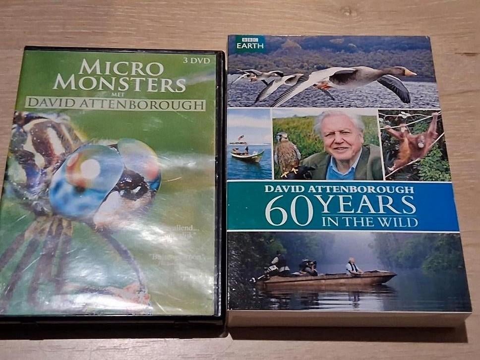 2 Dvd-boxen David Attenborough; micro monsters/ 60years, Cd's en Dvd's, Dvd's | Documentaire en Educatief, Alle leeftijden, Boxset