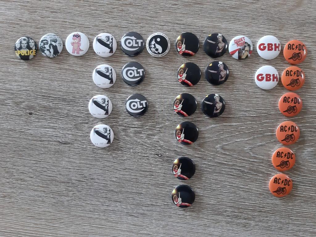 Boutons en métal et en forme de rock, Collections, Neuf, Enlèvement ou Envoi, Bouton