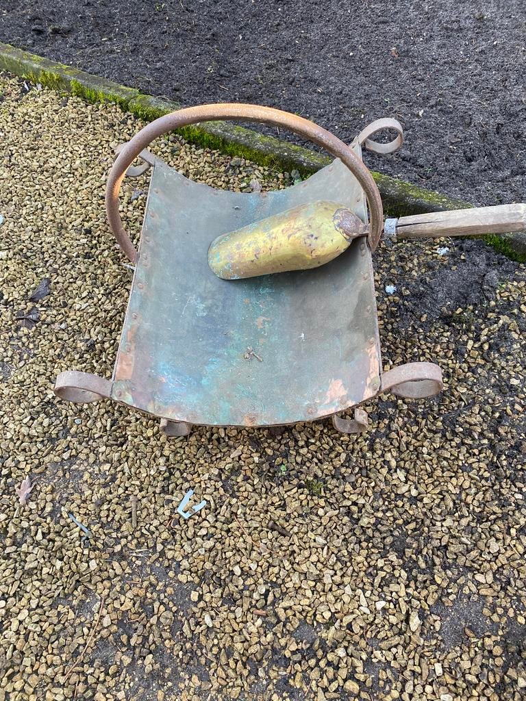 Kopere draagmand, Antiek en Kunst, Ophalen, Koper