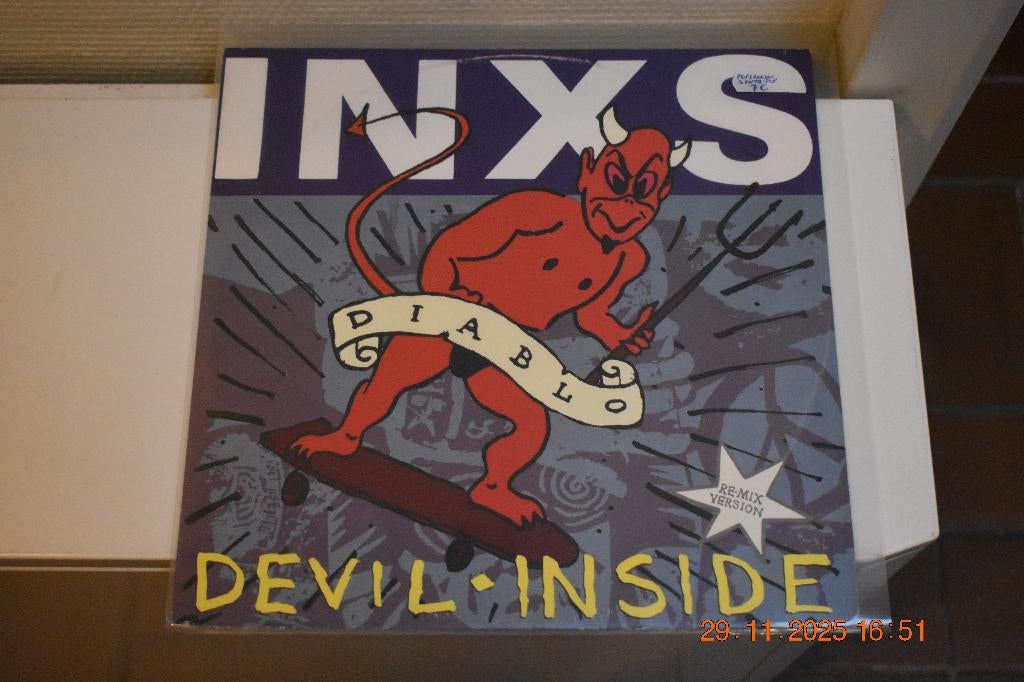 LP : INXS - Diablo - Devil Inside (Re-mix version), Cd's en Dvd's, Vinyl | Rock, Ophalen of Verzenden, Gebruikt, Poprock