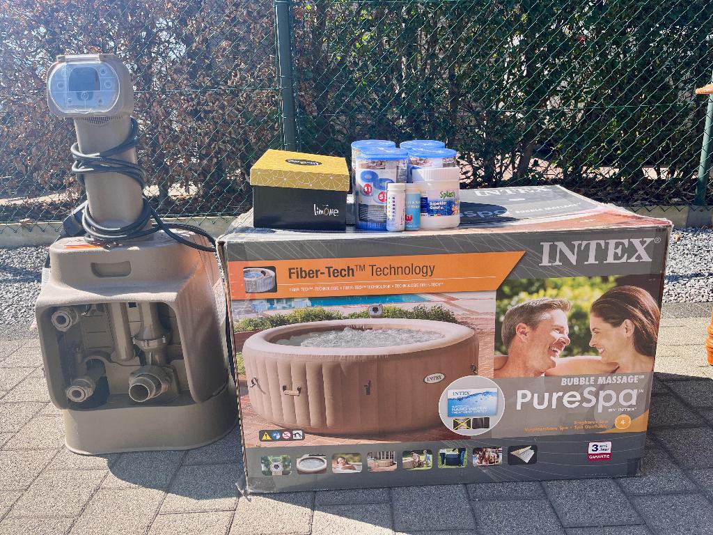 Intex PureSpa Bubble Massage - jacuzzi (€ 150,00), Jardin & Terrasse, Bains à remous et Spas, Enlèvement, Comme neuf, Tapis de sol