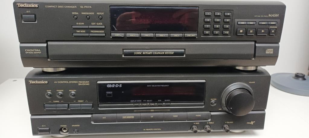 Technics SA-EX 140 et Technics SL-PD7A, Autres marques, Enlèvement, 120 watts ou plus, Stéréo