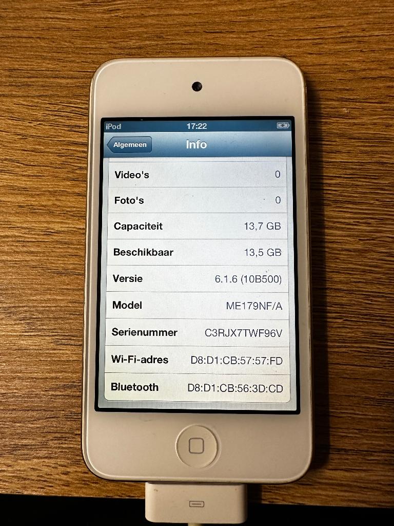 Vintage iPod touch 4G (16GB), Audio, Tv en Foto, Mp3-spelers | Apple iPod, Ophalen of Verzenden, Gebruikt, Overige kleuren, Touch