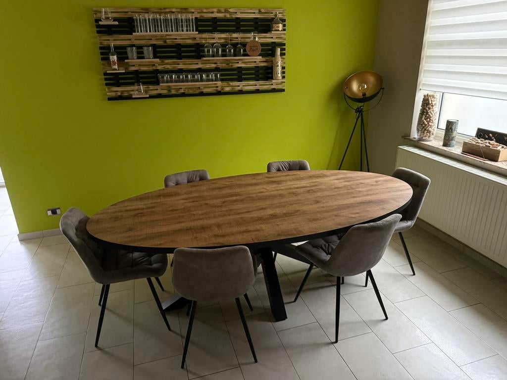 Table salle à manger + chaises, Enlèvement, Comme neuf