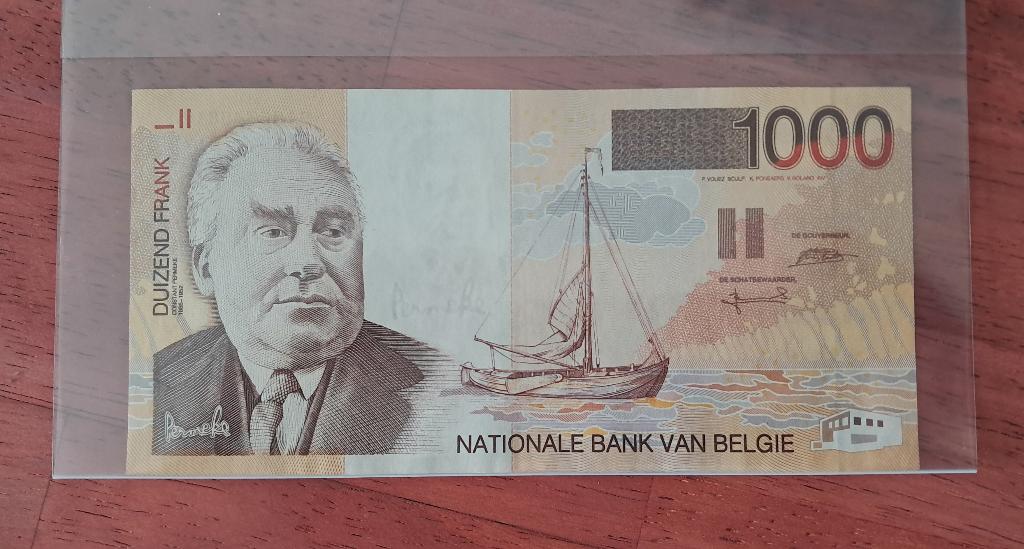 Billet de 1000 francs Permeke - Unc, Enlèvement ou Envoi, Billets en vrac