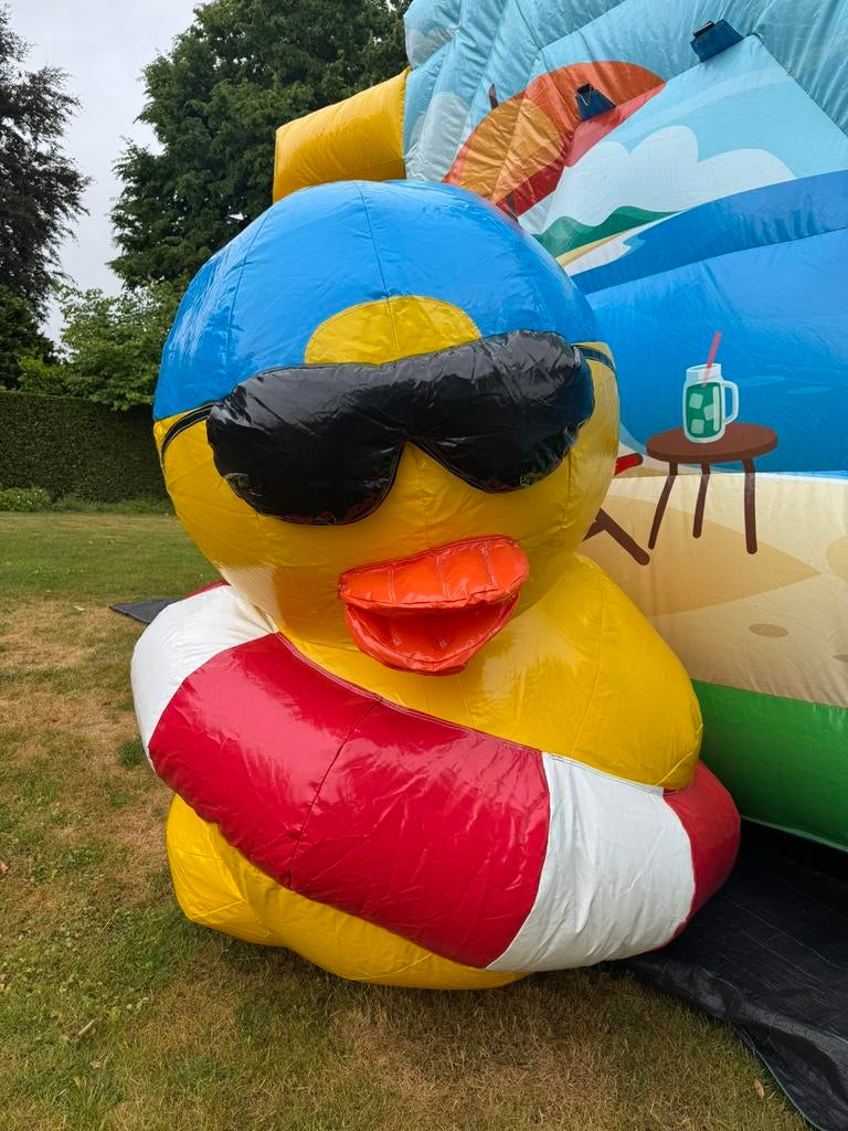 Springkasteel Poolslide te huur, Ophalen of Verzenden, Zo goed als nieuw