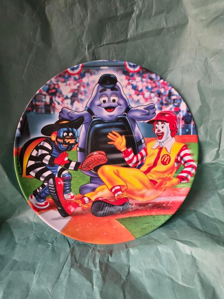 assiette de collection McDonald's baseball vintage de 2002., Collections, Marques & Objets publicitaires, Enlèvement ou Envoi
